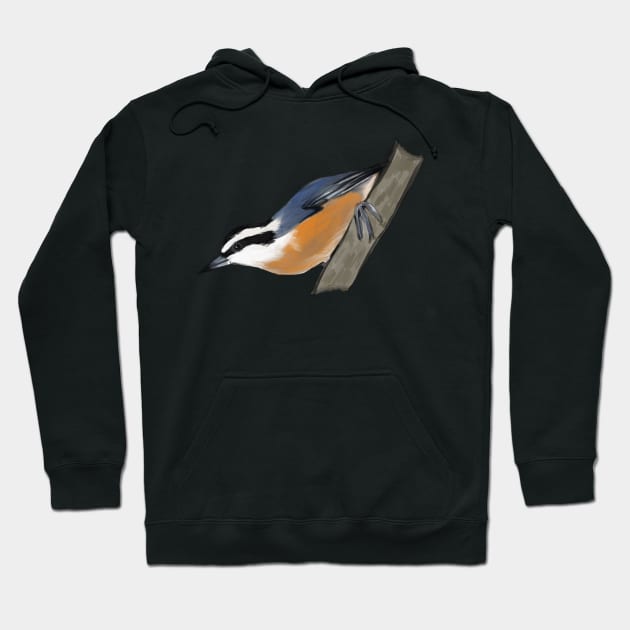 Red-Breasted Nuthatch Hoodie by shehitsback